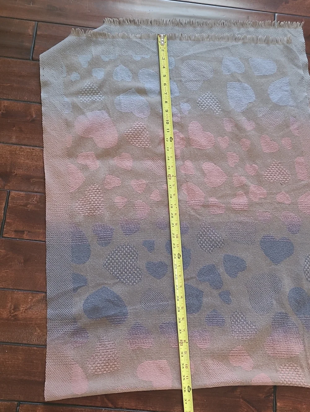 Sandro Ferrone Soft Ombre Heart Print Wrap Scarf - Taupe & Dusty Pink